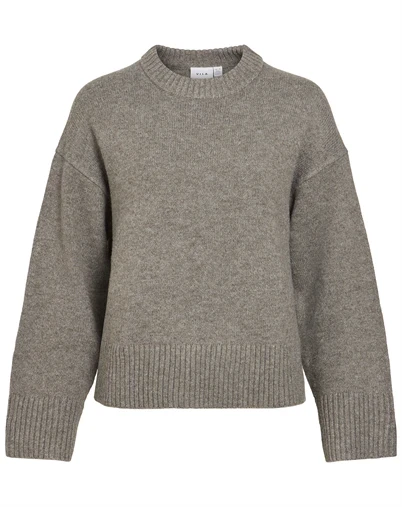 Vila - VISia O-Neck Knit Pullover - Falcon